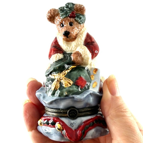 Vintage Boyds Bears Le Bearmoge Trinket Box Ceramic - Picture 2 of 9